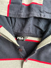 Fila Navy & Grey Striped Hooded Henley | Size (S/M)