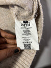 Ami Paris Beige Ami de Coeur Logo Knit Sweater (S)