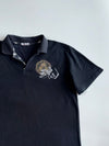 Big Train Osaka Japanese Embroidered Samurai Crest Black Polo T-Shirt (XL/2XL)