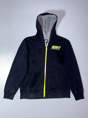 Nike Sportswear Full-Zip Hoodie – Black/Volt (S)