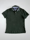 Tommy Hilfiger Custom Fit Dark Green Classic Logo Polo Shirt(L)