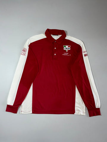 Kappa Italia Torino Piemonte Maroon/White Long Sleeve Polo (L)