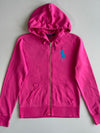 Polo Ralph Lauren Pink Big Pony Zip Hoodie (Xs)