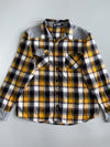 Big Train Osaka Contrast Shoulder Panel Flannel Shirt (L)