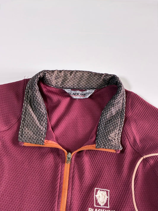 Black Yak Maroon Half-Zip Trekking Tee (M)
