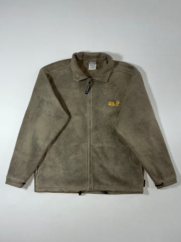 Jack Wolfskin Nanuk Olive Fleece Full-Zip Jacket (XL)