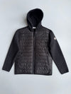 Moncler Fleece & Quilted Nylon Hybrid Hooded Jacket (L)