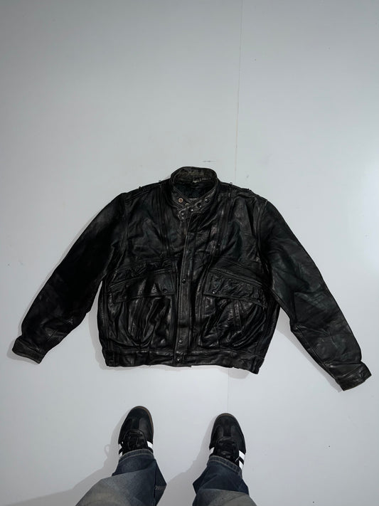 !        Super Rare Original Leather Jacket (Many hidden pockets) (L)