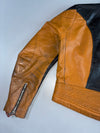 Harro Kombi Vintage Tan & Black Leather Racer (XS)