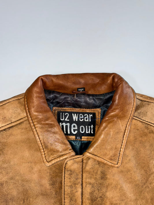 U2 Wear Me Out Premium Original Leather Jacket (XL)