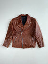 Vintage Master Town Brown Leather Biker Jacket (M)