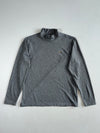 Puma Golf Grey Melange Mock Neck Long Sleeve Top – Gold Logo (L)