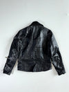 Vintage German Echtes Leder Black Double Rider Leather Biker Jacket (S)