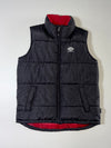 Dickies Since 1922 Padded Fleece-Lined Puffer Vest – Black/Red (S)