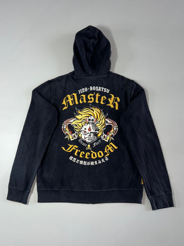 Jizo Bosatsu "Master Freedom" Japanese Embroidered Zip-Up Hoodie (L)