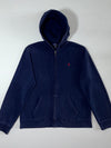Polo Ralph Lauren Navy Zip-Up Hoodie w/ Pony Logo  (M)