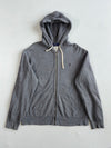 Polo Ralph Lauren Grey Full Zip Hoodie with Waffle-Lined Hood(Xl)