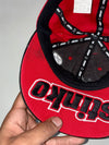 Elstinko Shark Teeth Monster Face Red & Black Fitted Cap – Korean Streetwear (54cm)