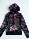 Christian Audigier Rose & Chain Print Zip-Up Hoodie Women’s (Xs)