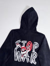 BSX Miniche Black "Stop War" Skull Zip-Up Hoodie (S)