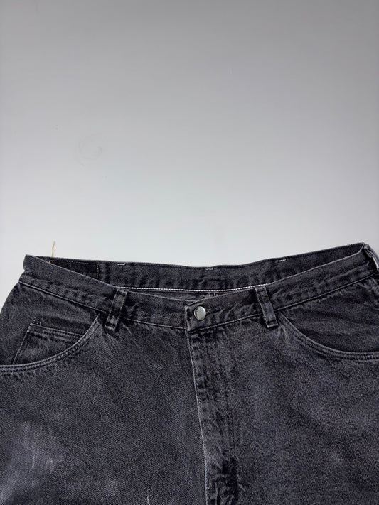 Wrangler Black Denim Shorts (W:35) (L:22)