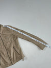 Vintage Esprit Beige Leather Cafe Racer Jacket (S)