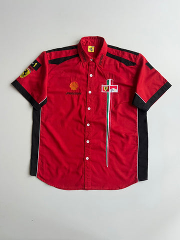 Ferrari F1 Racing Shirt – Shell Bridgestone Team Button (XL/2XL)