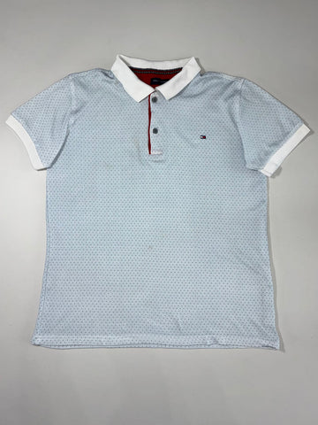 Tommy Hilfiger Polka Dot Polo Shirt – White (M)