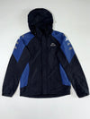 Kappa Colorblock Hooded Windbreaker Jacket – Black/Blue (M)