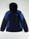 Kappa Colorblock Hooded Windbreaker Jacket – Black/Blue (M)