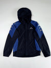 Kappa Colorblock Hooded Windbreaker Jacket – Black/Blue (M)