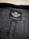 Harley-Davidson Grey Zip-Up Biker Jacket with Black Contrast Panels (M)