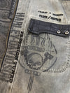 Harley-Davidson Grey Zip-Up Biker Jacket with Black Contrast Panels (M)