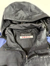 Kappa Colorblock Hooded Windbreaker Jacket – Black/Blue (M)