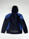 Kappa Colorblock Hooded Windbreaker Jacket – Black/Blue (M)