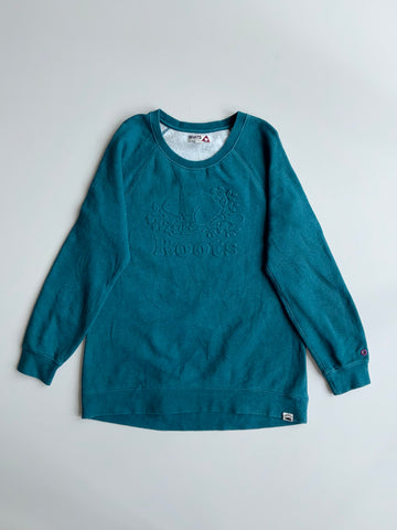 Roots Canada Embroidered Logo Crewneck Sweatshirt  (M)