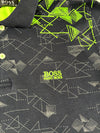 Hugo Boss Geometric Print Polo - Navy/Green(XL)