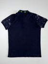 Hugo Boss Geometric Print Polo - Navy/Green(XL)