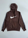 Nike Swoosh Taped Sleeve Hoodie Brown (M)