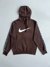 Nike Swoosh Taped Sleeve Hoodie Brown (M)