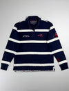 Nautica Maritime Heritage Striped Rugby Polo - Navy/White (XL)