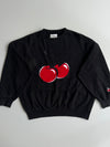 KIRSH Cherry Patch Crewneck Sweatshirt  Black(XL)