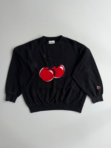 KIRSH Cherry Patch Crewneck Sweatshirt  Black(XL)
