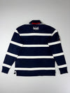 Nautica Maritime Heritage Striped Rugby Polo - Navy/White (XL)