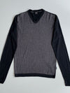 Hugo Boss Houndstooth Panel V-Neck Sweater (M)