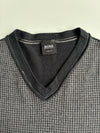 Hugo Boss Houndstooth Panel V-Neck Sweater (M)
