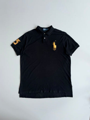 Polo Ralph Lauren Big Pony Gold Logo Polo  Black (XL)