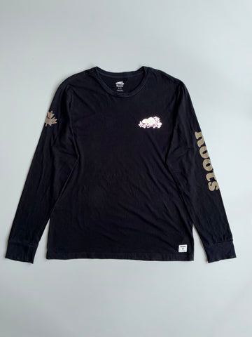 Roots Canada Beaver Graphic Long Sleeve Tee (L)