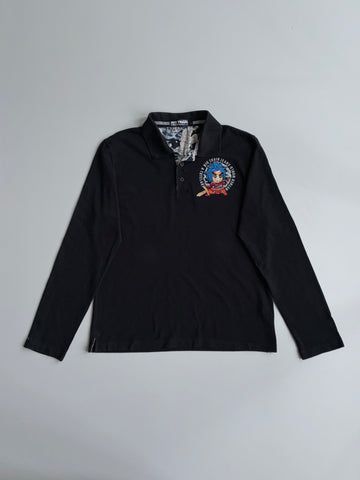 Big Train Osaka Embroidered Graphic Long Sleeve Polo (L)