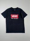 Vans “Off The Wall” Spray Logo Black Graphic Tee – Size XL